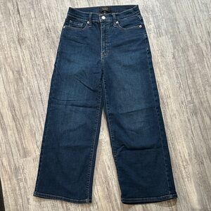 Banana Republic Wide Leg Crop Dark Blue Jeans